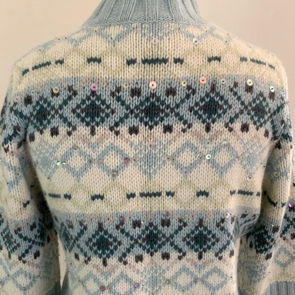 Neiman Marcus Embellished Mock-neck Sweater - Picture 7 of 10